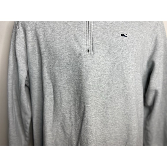 Vineyard Vines Mens Light Gray  1/2 Zip Performance Sweater Pullover Jacket Sz L - Picture 3 of 9